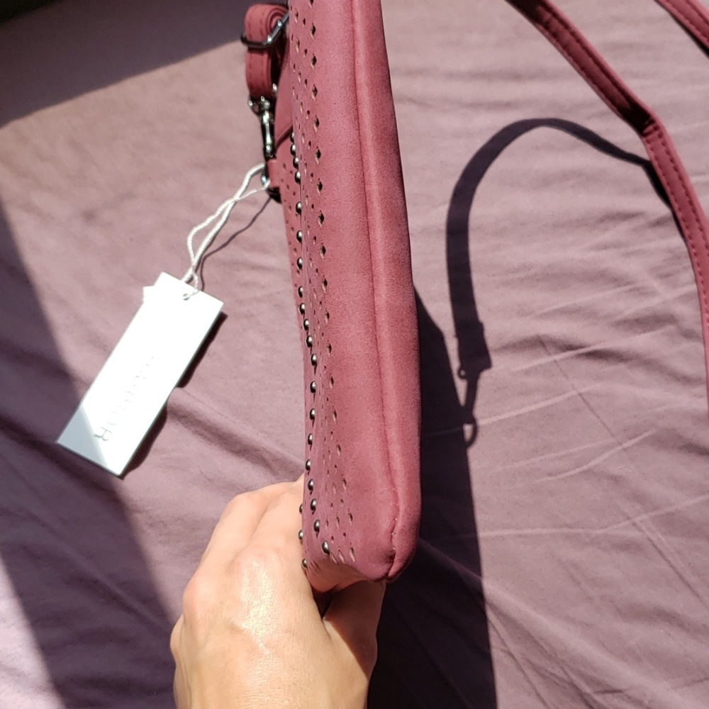 **NWT Sag Harbor Red Crossbody Purse (bag) Studded - Picture 7 of 8